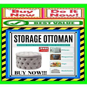 ✅🚨🆕🔴🌸S🌸A🌸L🌸E🌸❗🔴💲👑📢STORAGE Tufted➕🆒OTTOMAN POUF🟢💸BUY NOW❗👇📲🪙🟢